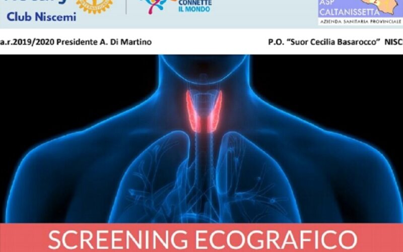 Controlli gratuiti per la prevenzione delle patologie tiroidee promossi da Rotary Club e Asp all’ospedale «Basarocco»