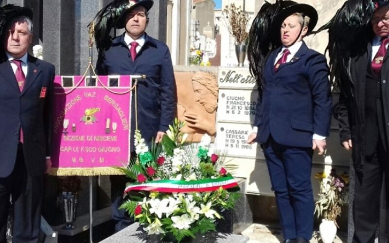 Omaggio alla memoria del caporale Francesco Giugno, eroe di guerra decorato con medaglia di bronzo al valor militare