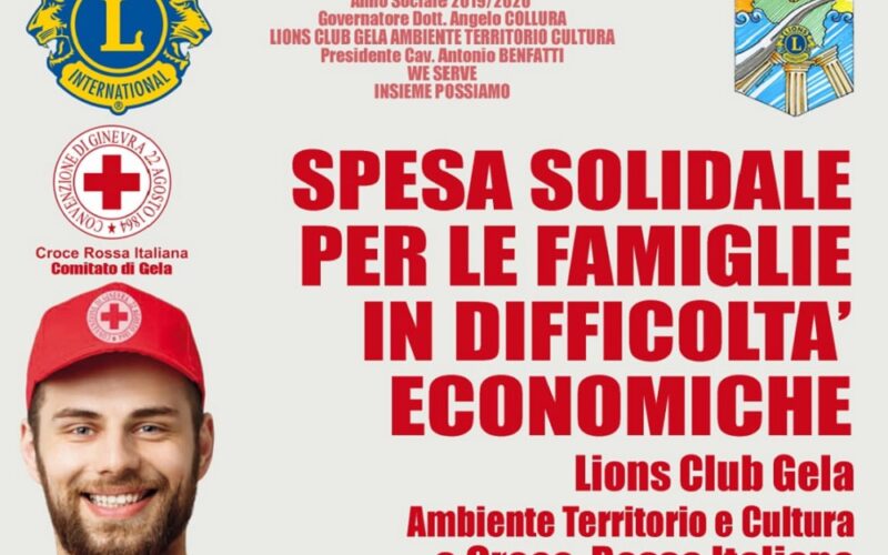 Gela: un aiuto ai bisognosi grazie a Lions Club e Croce Rossa, continua la raccolta dei generi di prima necessità