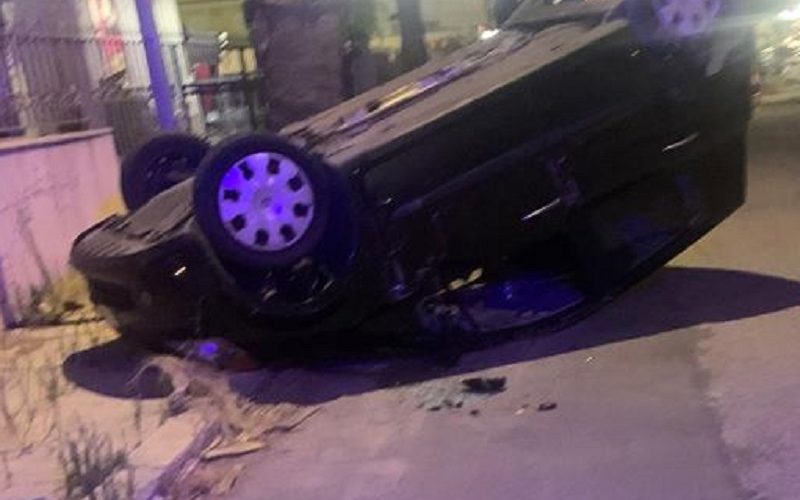 Gela: schianto all’ora di punta, auto cappotta. Uno dei feriti riporta un trauma cranico
