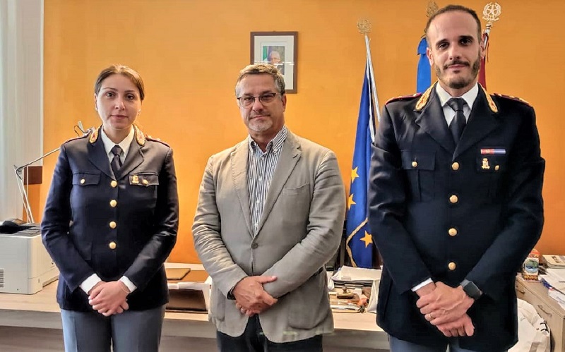 Due nuovi funzionari di Polizia, sono Lorena Latino e Sergio Garufi. Accolti oggi dal questore