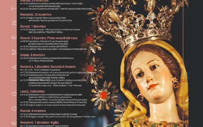 Gela rinnova la devozione a Maria Immacolata. Da martedì le celebrazioni