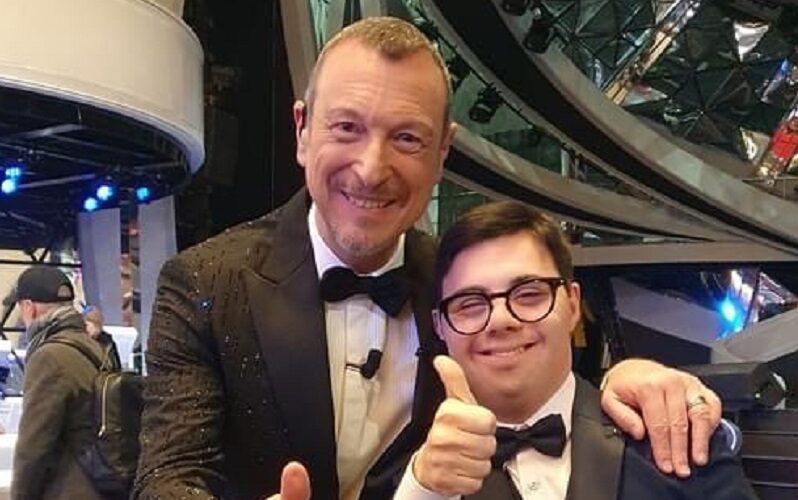 Si avvera il sogno di Francesco, atleta special olympics. Fan di Amadeus, ha potuto conoscere il suo vip preferito al Festival di Sanremo