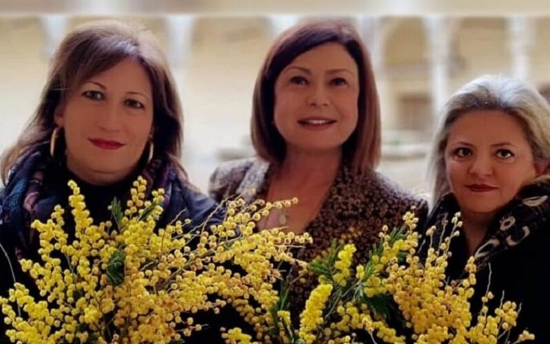 Mimose nei cesti davanti ai negozi e un dibattito sui diritti della donna e le pari opportunitÃ
