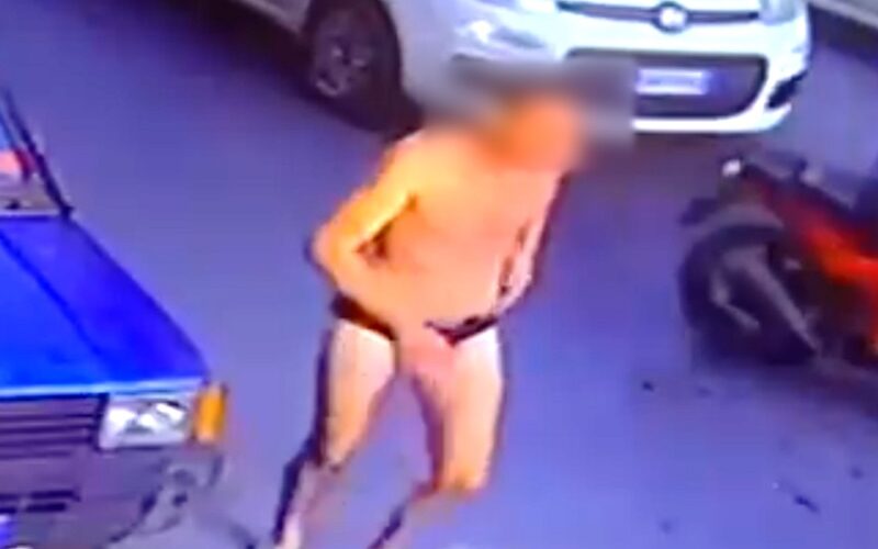 Gela: seminudo e di corsa sulla via Palazzi, sul posto poi arrivano due volanti della Polizia