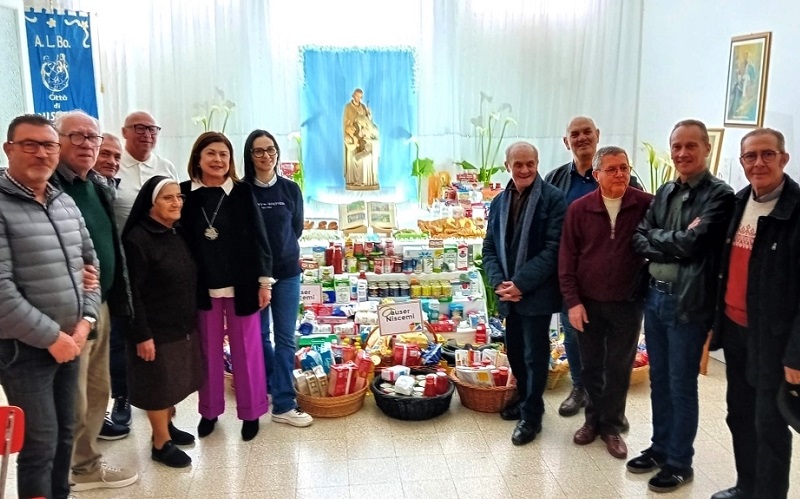 Niscemi, Auser celebra patriarca San Giuseppe. Donati alimenti a Caritas e suore Sacra Famiglia
