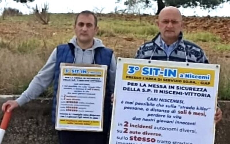 Niscemi: strada killer, terzo sit in di Maida e Ristagno. «Subito lavori di messa in sicurezza»