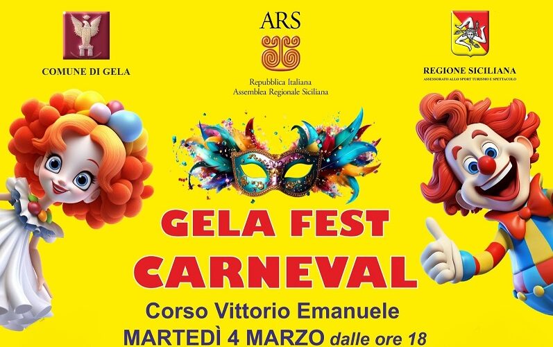 Gela Fest Carneval: domani alle 18 lo spettacolo del baccanale tra coriandoli, musica e colori